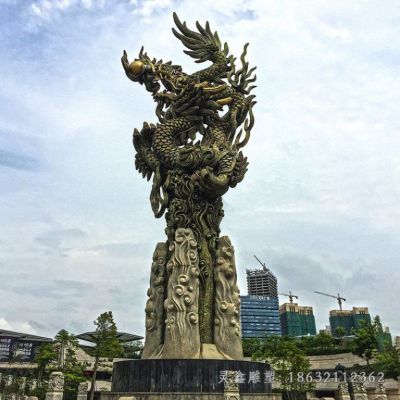 龙动物景观铜雕