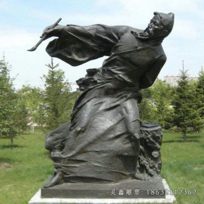 王羲之校园人物铜雕