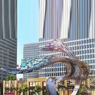 不锈钢海浪城市景观雕塑
