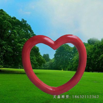 不锈钢爱心城市雕塑