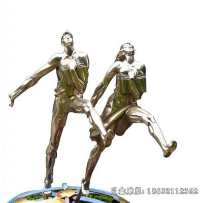 校园不锈钢抽象人物雕塑