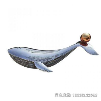 不锈钢海豚小区景观雕塑