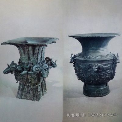 四羊方尊广场景观铜雕