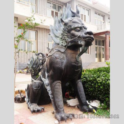 神兽麒麟庭院景观铜雕
