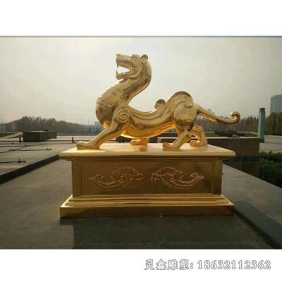 古代神兽白虎广场铜雕