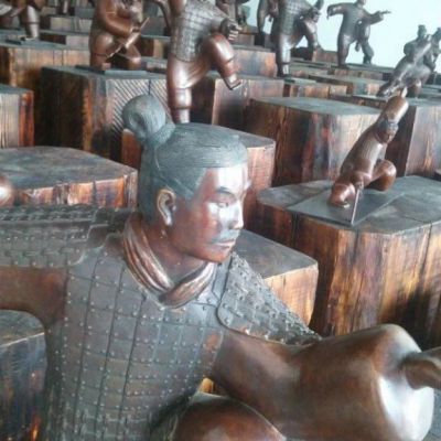 兵马俑城市景观人物铜雕