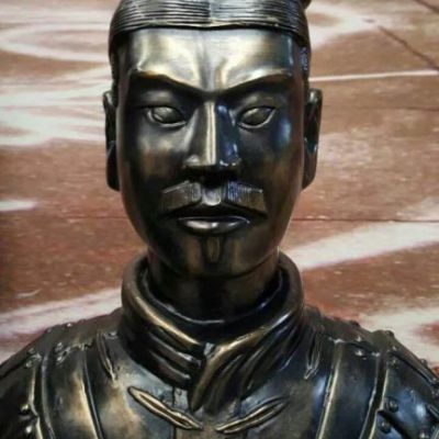 兵马俑公园景观人物铜雕