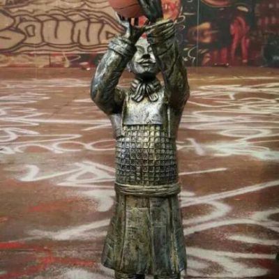 兵马俑户外景观人物铜雕