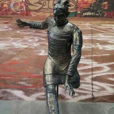 兵马俑园林景观人物铜雕