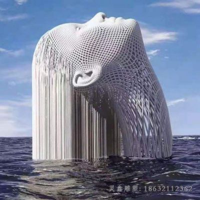 不锈钢镂空人物城市雕塑