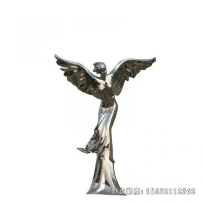 不锈钢镜面抽象人物公园雕塑