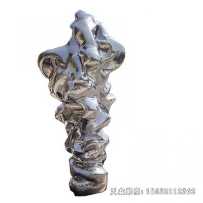 不锈钢抽象太湖石公园雕塑