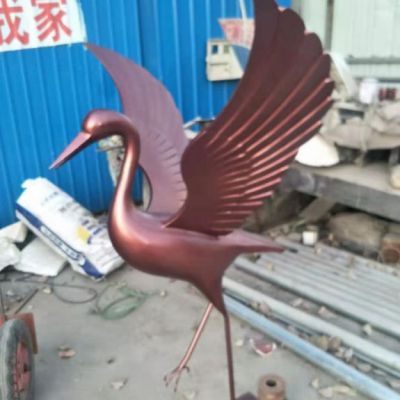 展翅仙鹤城市景观铜雕