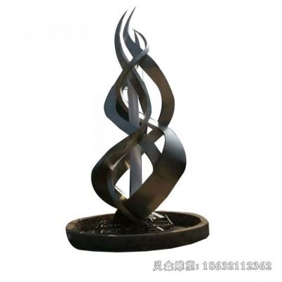 不锈钢镜面抽象广场雕塑