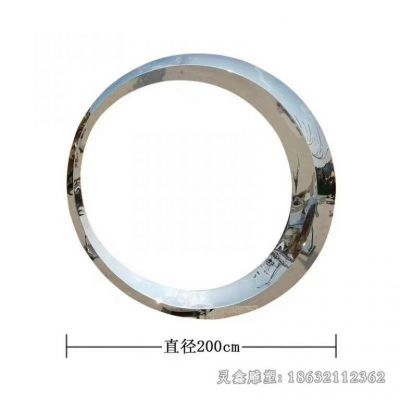 不锈钢镜面月亮城市雕塑