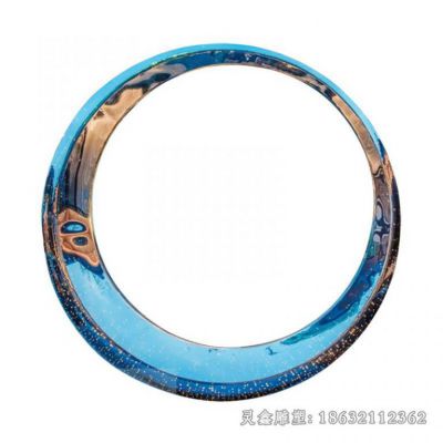 不锈钢彩绘月亮校园雕塑