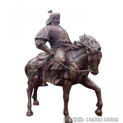 成吉思汗骑马广场景观铜雕