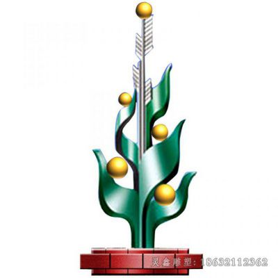 不锈钢彩绘广场雕塑