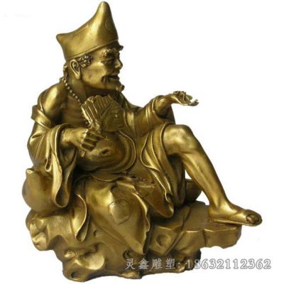 道济和尚公园人物铜雕