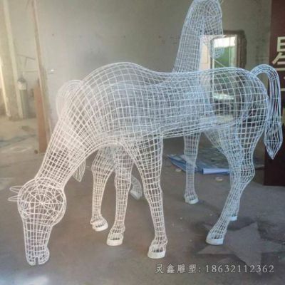 不锈钢镂空小鹿小区雕塑