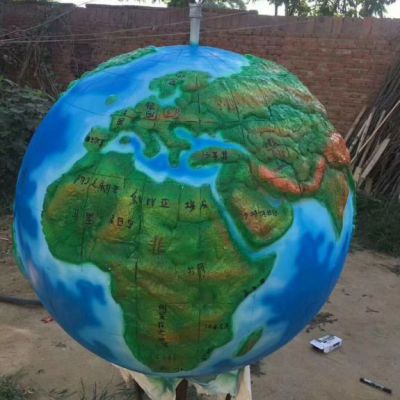 不锈钢彩绘地球仪城市雕塑