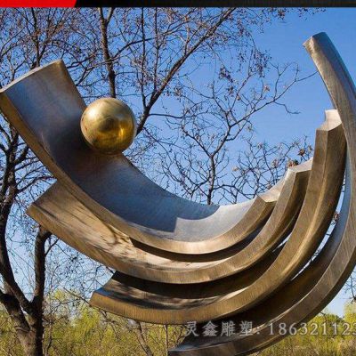 不锈钢抽象广场景观雕塑