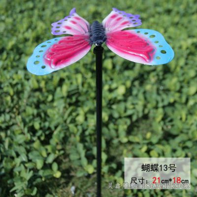 不锈钢彩绘蝴蝶商场雕塑