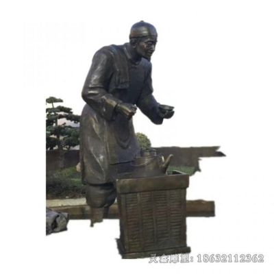 步行街人物景观小品铜雕