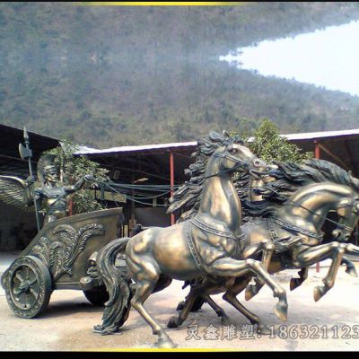 阿波罗战车校园景观铜雕