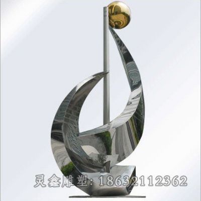 不锈钢抽象企业广场雕塑