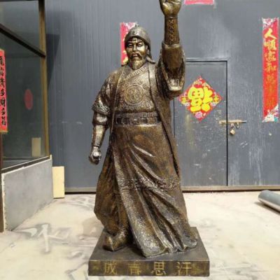 成吉思汗政治家园林铜雕