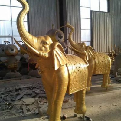 卷鼻大象城市景观铜雕