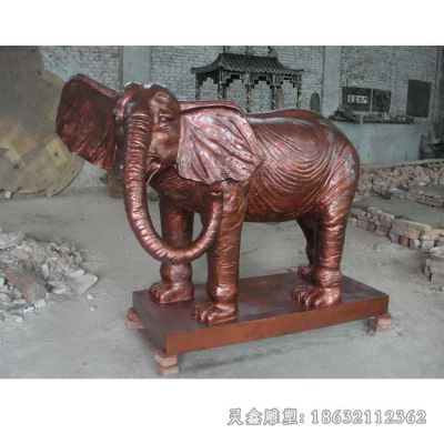 卷鼻大象广场景观铜雕