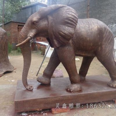 古铜色大象广场动物铜雕