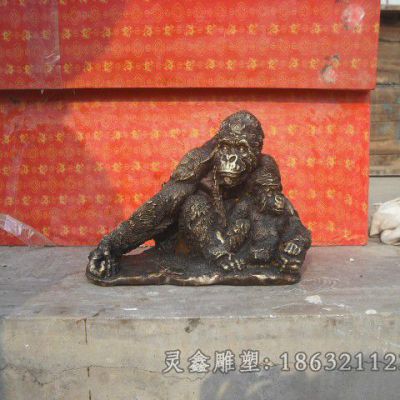 大猩猩户外动物铜雕