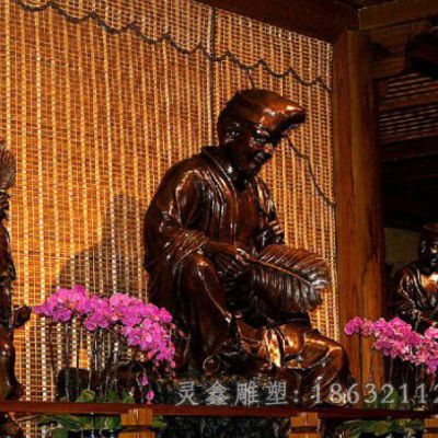 道济和尚公园景观铜雕