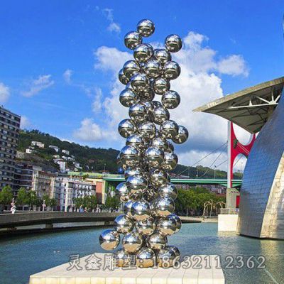 不锈钢抽象广场景观雕塑