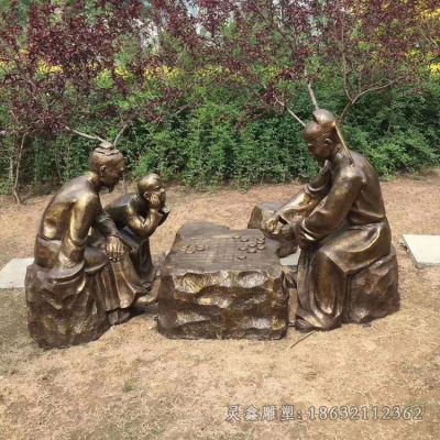 下象棋城市人物铜雕