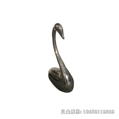 不锈钢抽象天鹅街边雕塑