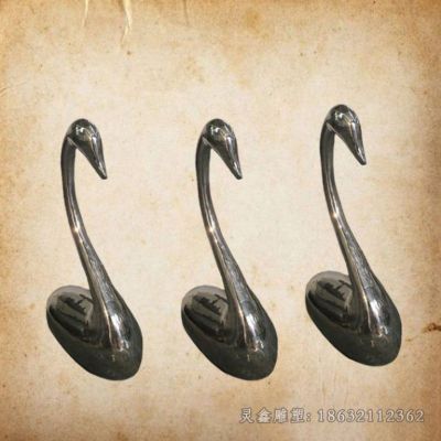 不锈钢抽象天鹅景区雕塑