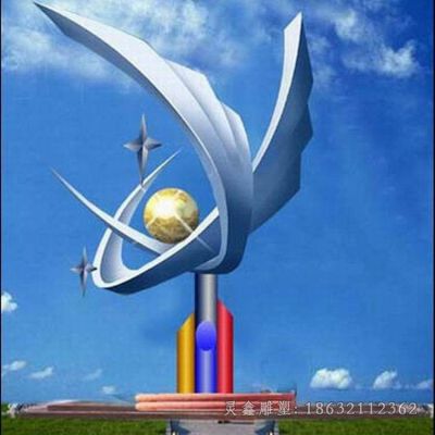不锈钢抽象艺术广场雕塑