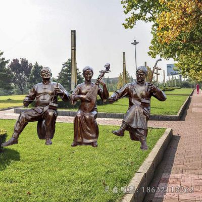 二胡音乐戏曲文化城市铜雕
