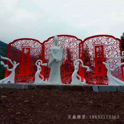 不锈钢党建校园景观雕塑