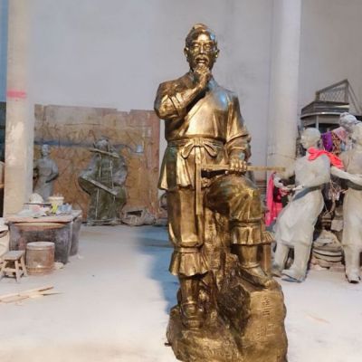 古代巧匠鲁班街边铜雕