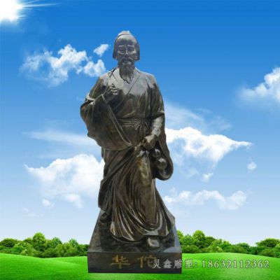 古代医学家华佗商场铜雕