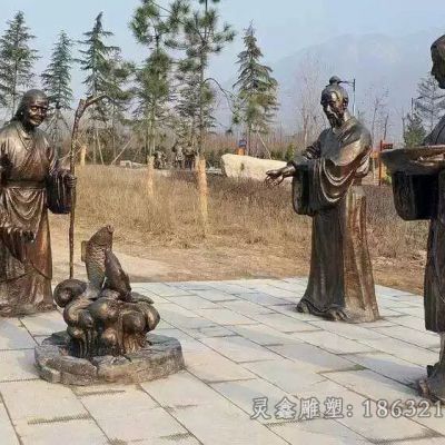 古代人物校园景观铜雕