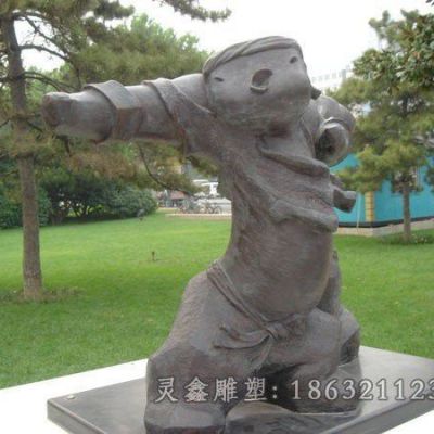 广场抽象景观铜雕