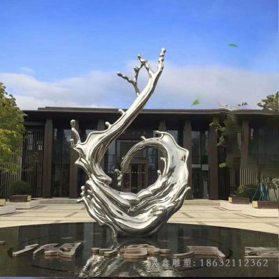 镜面海浪景区不锈钢雕塑