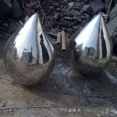不锈钢抽象水滴商场雕塑