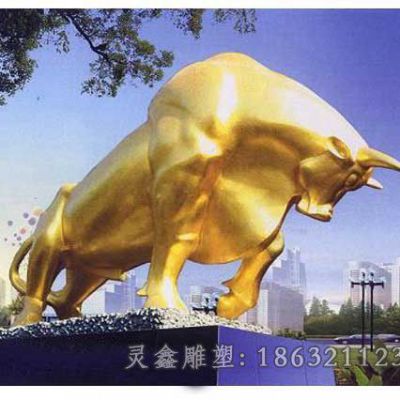 开荒牛户外动物铜雕